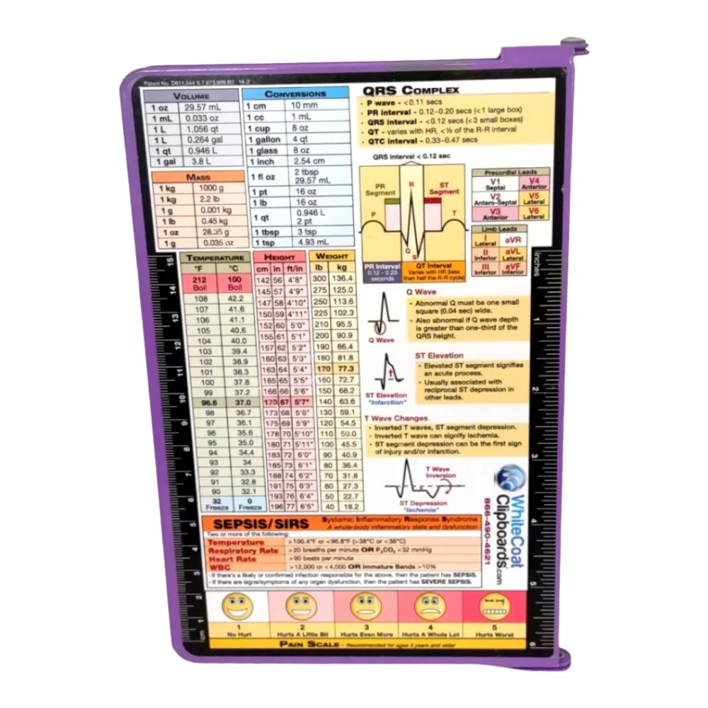 White Coat Lilac Clip Board For Nursing And Medical Professionals